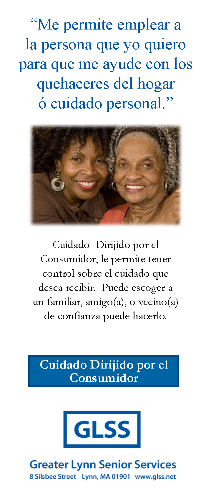 Consumer Directed Care Spanish Brochure Cover